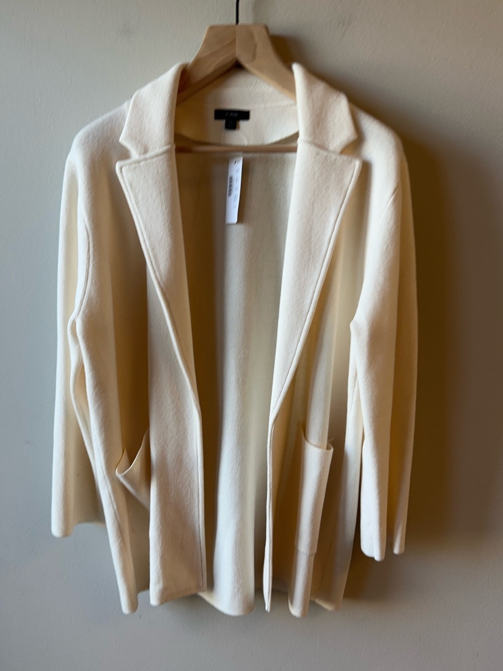 J. Crew Cream Open-Front Women's Sweater Blazer